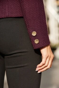 Burgundy Boucle Collarless Jacket 13 Burgundy Boucle Collarless Jacket -Sosandar Fashion Store web 2508 138 a25bj003bk0001 a24ow034rd0004 138 170 rt 1