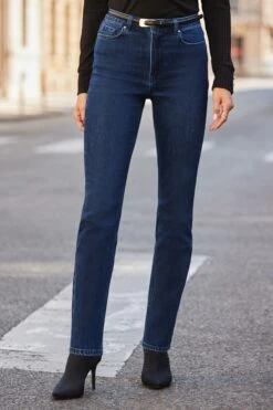 Dark Indigo Super Soft Slim Leg Jeans 12 Dark Indigo Super Soft Slim Leg Jeans -Sosandar Fashion Store web 2508 145 dytoj073bk0001 s25bd016bkbe01 145 080