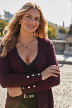 Burgundy Longline Belted Cardigan 12 Burgundy Longline Belted Cardigan -Sosandar Fashion Store web 2508 48 a25tk601rd0004 a24bd030bk0001 48 124