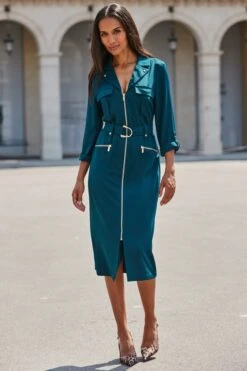 Emerald Green Utility Shirt Dress 10 Emerald Green Utility Shirt Dress -Sosandar Fashion Store web 2508 80 dydrw055be0021 80 062