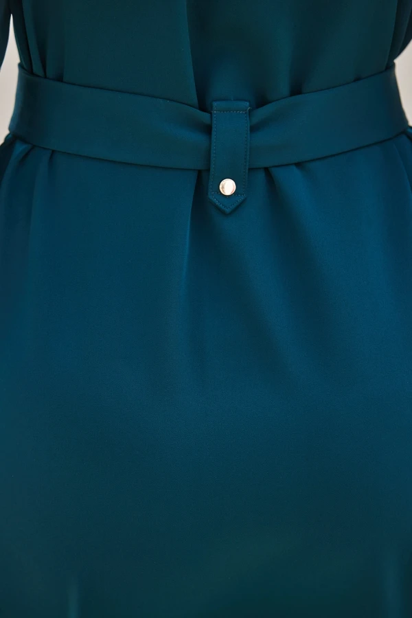 Emerald Green Utility Shirt Dress 7 Emerald Green Utility Shirt Dress - Image 5
