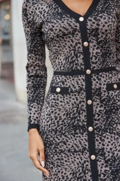 Leopard Print Jacquard Knit Dress 11 Leopard Print Jacquard Knit Dress -Sosandar Fashion Store web 2509 02 a25dk240nlbn01 02 122