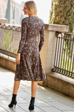 Animal Print Faux Wrap Midi Jersey Dress 12 Animal Print Faux Wrap Midi Jersey Dress -Sosandar Fashion Store web 30 a20dj065sebn01 131