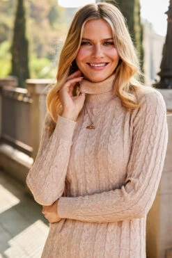 Natural Roll Neck Cable Knit Dress -Sosandar Fashion Store web 31 a22dk650nl0003 a22ow018bn0002 a22ow019nl0003 a22fw010bn0003 308