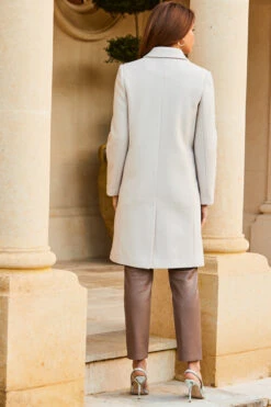 Ecru Double Breasted Coat -Sosandar Fashion Store web 31 s23tk624nl0001 s23ow016eu0001 a22bl020bn0003 142