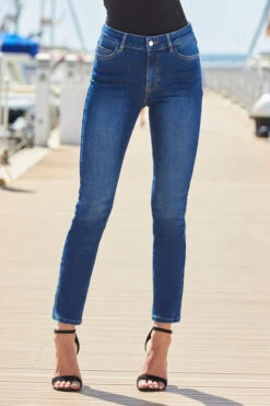 Dark Indigo Super Stretch Slim Leg Jeans -Sosandar Fashion Store web 37 s22tk921rd0001 167