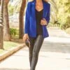 Cobalt Blue Tailored Blazer -Sosandar Fashion Store web 44 a21ow008 s20tw064 058