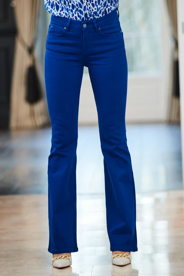 Cobalt Blue Kick Flare Jeans 4 Cobalt Blue Kick Flare Jeans - Image 2