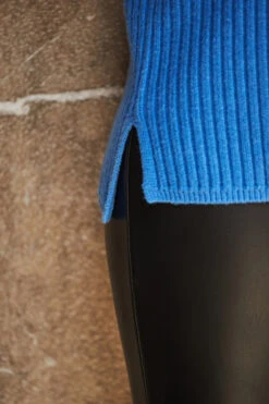 Bright Blue Zip Cuff Jumper -Sosandar Fashion Store web 52 a22bp001bk0001 a22tk421be0007 178