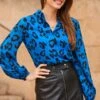 Blue Animal Print Shirt 1 Blue Animal Print Shirt -Sosandar Fashion Store web 66 a21tw038blan01 a22sl003bk0001 170 1