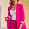 Petite Hot Pink Leopard Print Lining Blazer -Sosandar Fashion Store web 85 s23bw032pk0020 a20ow025pk0008 154 2 1
