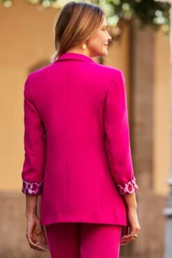 Petite Hot Pink Leopard Print Lining Blazer -Sosandar Fashion Store web 85 s23bw032pk0020 a20ow025pk0008 279 1 1