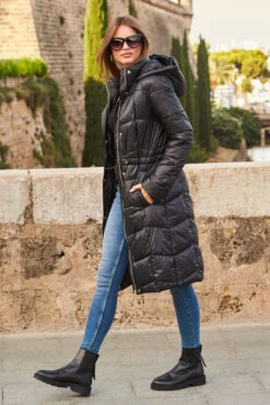 Black Longline Padded Coat With Hood 14 Black Longline Padded Coat With Hood -Sosandar Fashion Store web 87 a22ow012bk0001 103