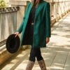 Green Faux Wool Notch Neck Coat 2 Green Faux Wool Notch Neck Coat -Sosandar Fashion Store web 90 a22ow008gn0037 143 rc 2