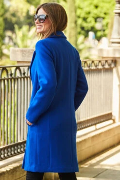 Cobalt Blue Single Breasted Coat -Sosandar Fashion Store web 91 a22ow007be0001 s21ac024blan01 132