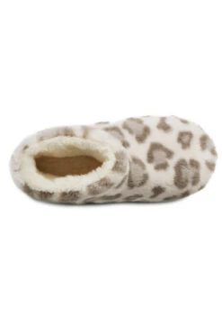 Natural Leopard Print Totes Faux Fur Boot Slippers -Sosandar Fashion Store web a23fw103nlbn01 5