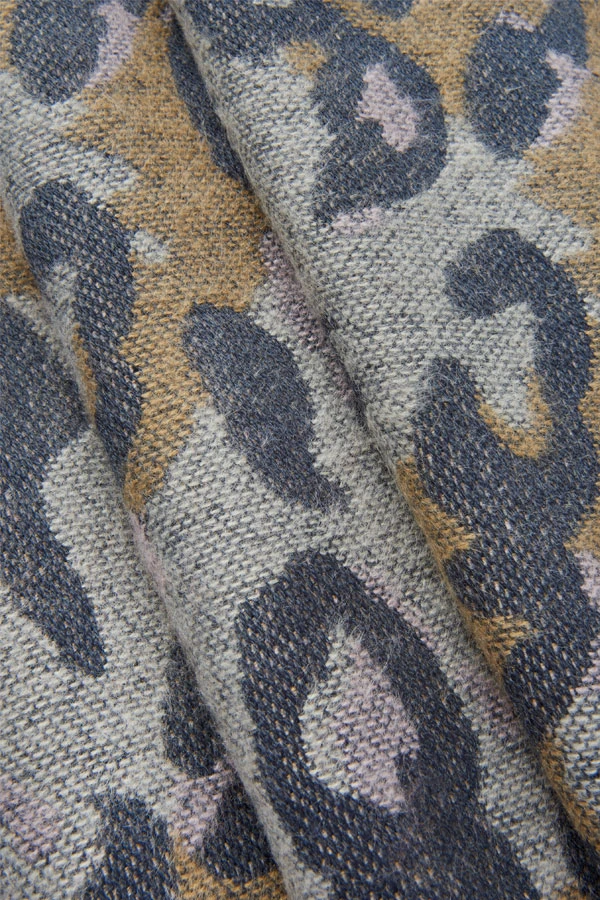 Amber Soft Grey Leopard Print Oversized Scarf 5 Amber Soft Grey Leopard Print Oversized Scarf - Image 3