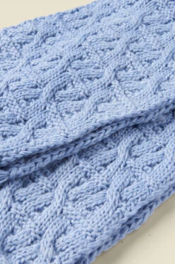 Bella Pale Blue Chunky Knitted Scarf 7 Bella Pale Blue Chunky Knitted Scarf -Sosandar Fashion Store web a21ac032be b