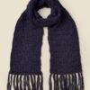 Bella Navy Blue Chunky Knitted Scarf -Sosandar Fashion Store web a21ac035be a