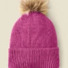 Penny Bright Pink Rib Pom Pom Knitted Hat -Sosandar Fashion Store web a21ac038be d r 1