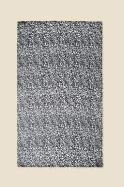 Black & Grey Animal Print Scarf -Sosandar Fashion Store web a21ac068bkgy c