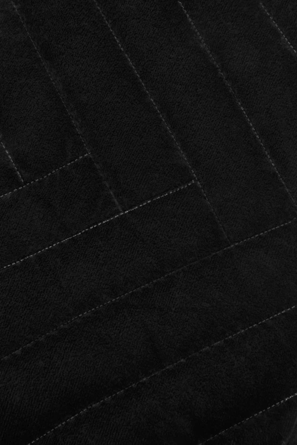 Black Soft Velvet Quilted Tassel Detail Cross Body Bag 7 Black Soft Velvet Quilted Tassel Detail Cross Body Bag - Image 5