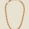 Gold Twist Chain Chunky Necklace
