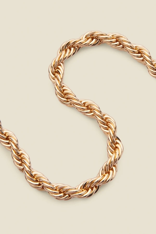 Gold Twist Chain Chunky Necklace 4 Gold Twist Chain Chunky Necklace - Image 2