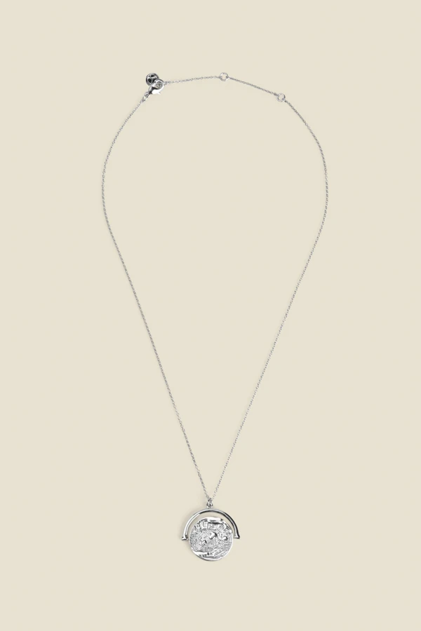 Silver Coin Pendant Necklace 3 Silver Coin Pendant Necklace