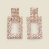 Gold Diamante Door Knocker Earrings -Sosandar Fashion Store web a22ac029 a