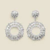 Silver Oversized Rhinestone Round Drop Earrings 2 Silver Oversized Rhinestone Round Drop Earrings -Sosandar Fashion Store web a22ac030 a