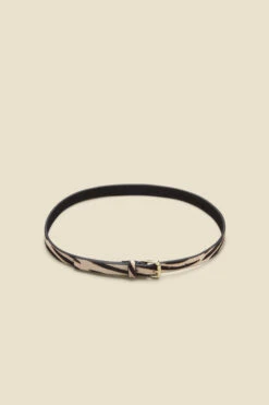 Black Zebra Print Leather Waist Belt -Sosandar Fashion Store web a22ac044bkwe a