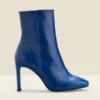 Riley Electric Blue Leather Slim Heel Ankle Boot -Sosandar Fashion Store web a22fw027be b
