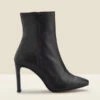 Riley Black Leather Slim Heel Ankle Boot 2 Riley Black Leather Slim Heel Ankle Boot -Sosandar Fashion Store web a22fw027bk b