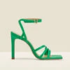 Adelaide Green Leather Multi Strap Square Toe Sandal 2 Adelaide Green Leather Multi Strap Square Toe Sandal -Sosandar Fashion Store web a22fw034gn b