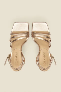 Adelaide Gold Leather Multi Strap Square Toe Sandal 10 Adelaide Gold Leather Multi Strap Square Toe Sandal -Sosandar Fashion Store web a22fw034mc c