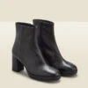 Naomi Black Leather Block Heel Platform Ankle Boot -Sosandar Fashion Store web a22fw039bk a