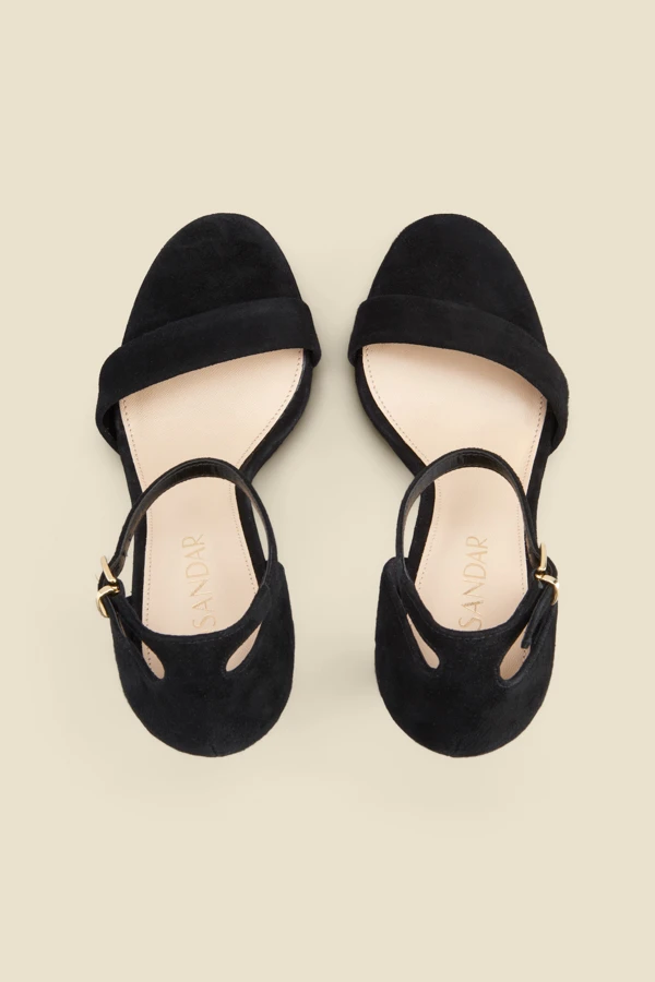 Serene Black Leather Barely There Platform Heels 5 Serene Black Leather Barely There Platform Heels - Image 3