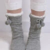 Grey Totes Textured Slipper Socks With Tassel Detail
