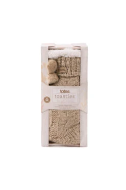 Natural Totes Textured Slipper Socks With Tassel Detail -Sosandar Fashion Store web a23ac052nl0003 4