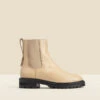 Ecru Chunky Sole Leather Chelsea Boot 2 Ecru Chunky Sole Leather Chelsea Boot -Sosandar Fashion Store web a23fw007nl0001 a