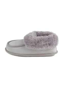Grey Suede Faux Fur Lined Boot Slippers 11 Grey Suede Faux Fur Lined Boot Slippers -Sosandar Fashion Store web a23fw101gy0015 2
