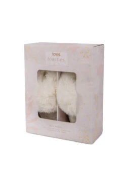 Cream Totes Textured Faux Fur Mule Slippers 16 Cream Totes Textured Faux Fur Mule Slippers -Sosandar Fashion Store web a23fw105nl0001 1