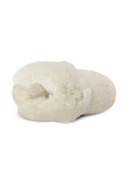 Cream Totes Textured Faux Fur Mule Slippers 14 Cream Totes Textured Faux Fur Mule Slippers -Sosandar Fashion Store web a23fw105nl0001 5