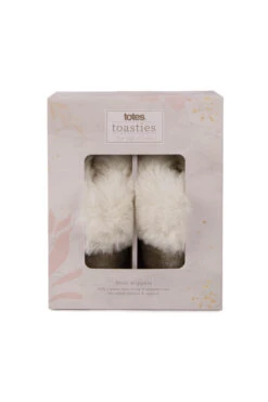 Cream Totes Textured Faux Fur Mule Slippers 17 Cream Totes Textured Faux Fur Mule Slippers -Sosandar Fashion Store web a23fw105nl0001 7
