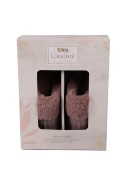 Mocha Totes Faux Fur Mule Slippers -Sosandar Fashion Store web a23fw106mk0001 6