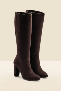 Blake Chocolate Brown Suede Knee High Boot