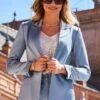 Soft Blue Premium Satin Tuxedo Blazer 1 Soft Blue Premium Satin Tuxedo Blazer -Sosandar Fashion Store web crop 2303 12 a22bw020be0012 a22ow038be0012 a21tw070cm0002 12 385 rt