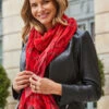 Red Chain Print Scarf 1 Red Chain Print Scarf -Sosandar Fashion Store web crop 2308 118 a23bd004in006w 118 059