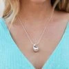 Silver Teardrop Pendant Necklace -Sosandar Fashion Store web crop 2501 32 sedrw015pt0001 32 129